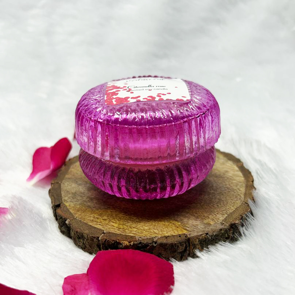 crystal jar candle pink - Image 2